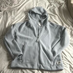 The North Face Grey hooded Zip Up with pockets
